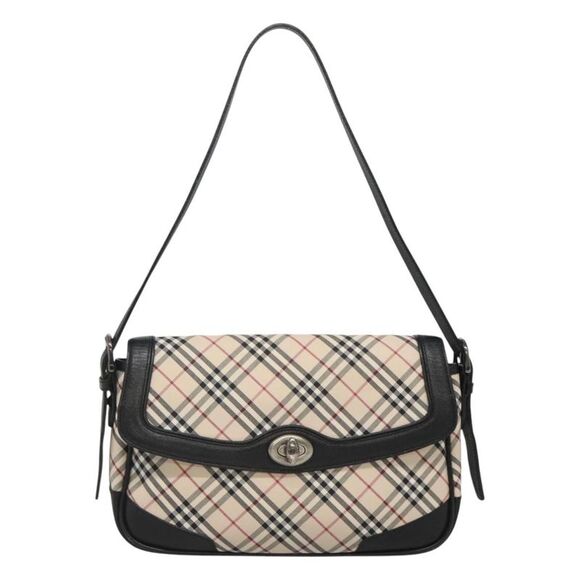 Burberry Nova Check Beige Canvas Shoulder Bag (Pre-Owned) - Picture 1 of 16
